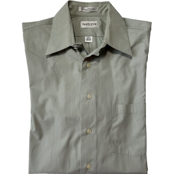 Van Heusen Mens Dress Shirt Long Sleeve Button Up Medium 15 1/2 32/33 - Picture 6 of 7